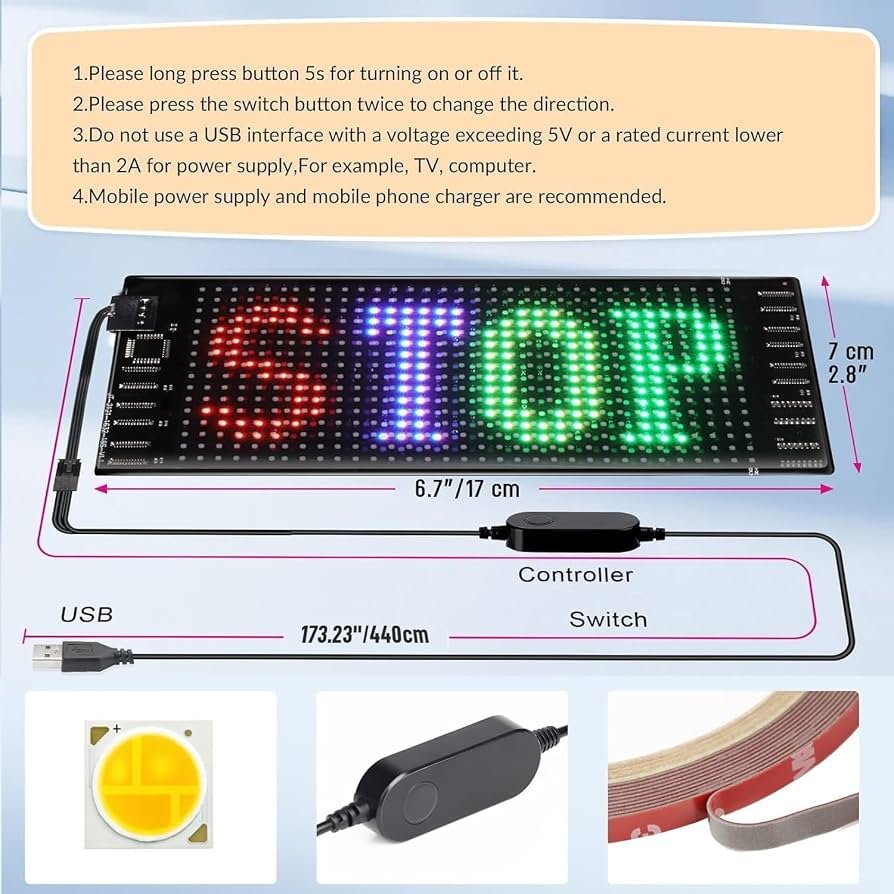 شاشة LED الذكية للسيارات